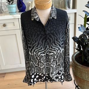 Stylish Black and White Women's Top